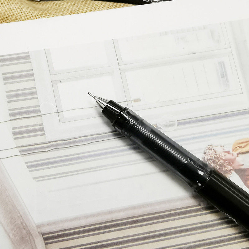 晨光mg666考试速干针管中性笔碳素3倍书写05m中性笔