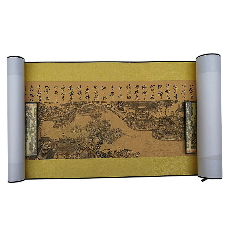 清明上河图国画字画全景全图精裱卷轴书画故宫版会销送礼佳品包邮