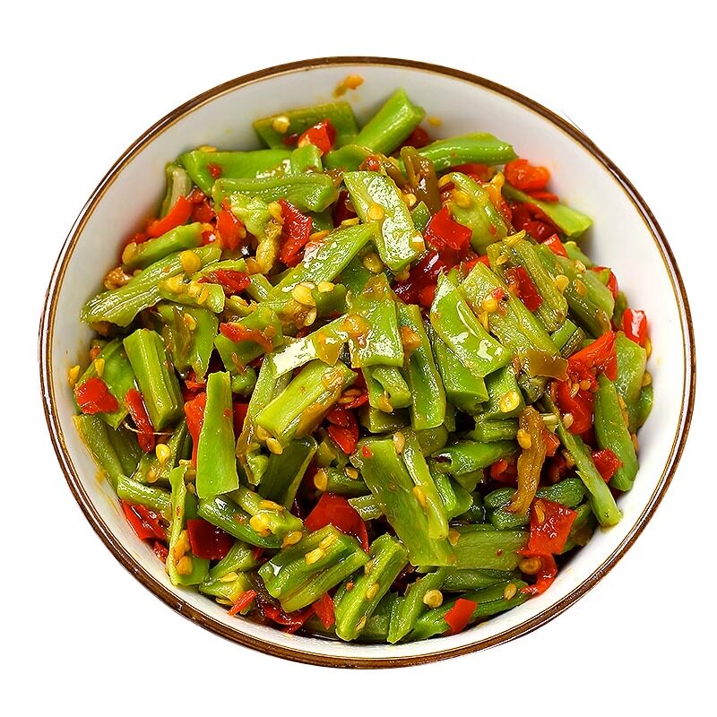 自贡冷吃贡菜四川特色即食小吃辣椒酱红油开胃蔬菜干