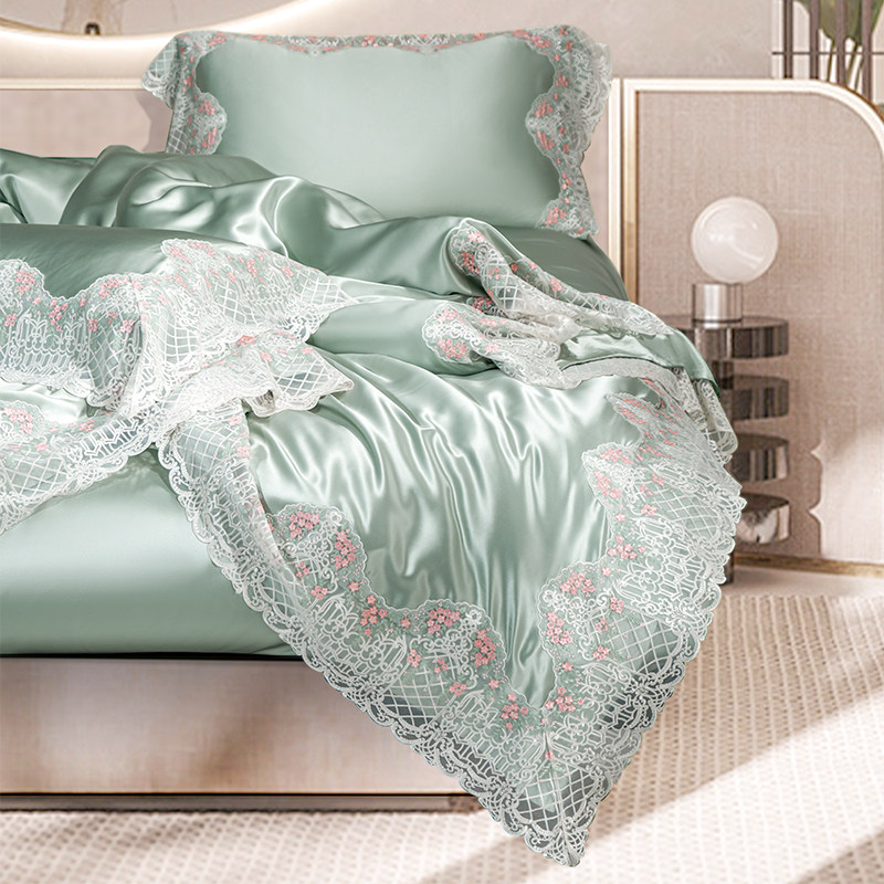 真丝被套床单丝绸华纯奢华姆米蚕丝四件桑蚕床品套件