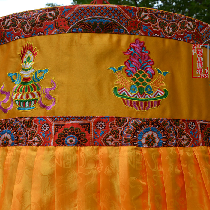 藏传佛教酒店居家寺院装饰藏式布料八宝佛宝幢胜利佛教工艺品