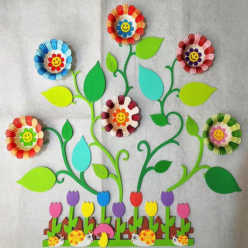 幼儿园环创教室班级文化墙布布置墙面装饰创意墙贴