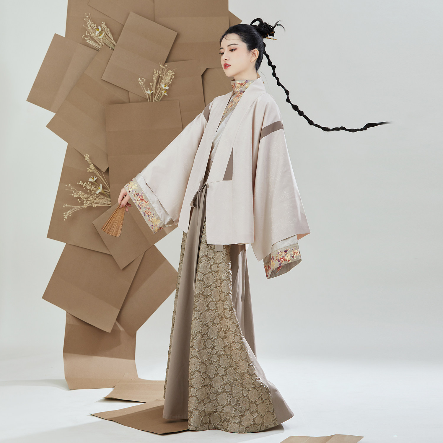 织造原创汉服女佛手制中国风八破交窬裙春秋季汉服