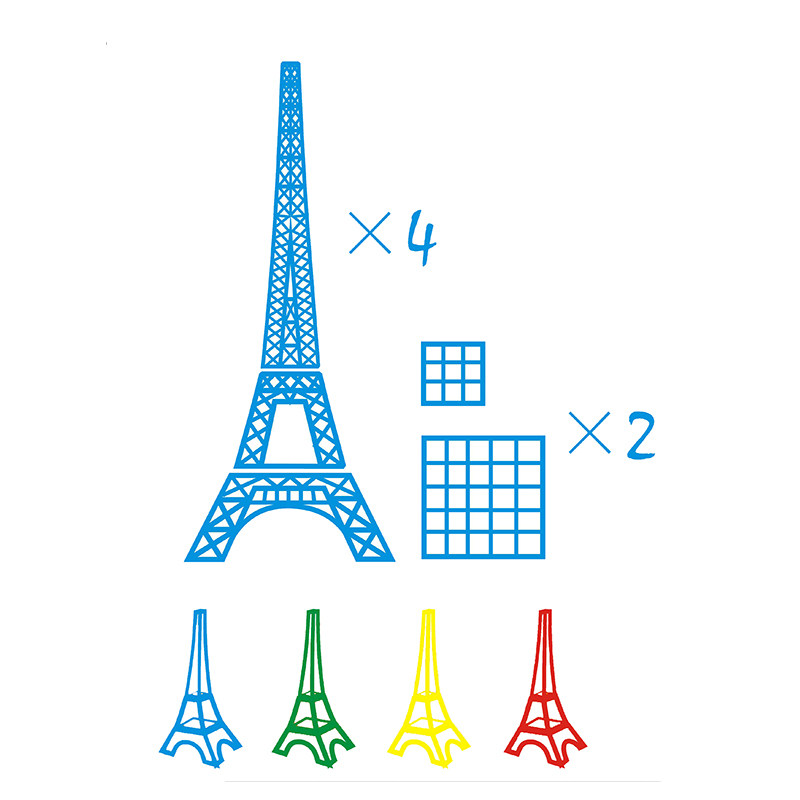 3d打印笔画册3d纸膜diy立体模型图纸46个图案送防烫垫板电子视频