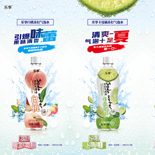 乐事苏打气泡水网网红饮料无糖碳酸饮品480ml碳酸饮料