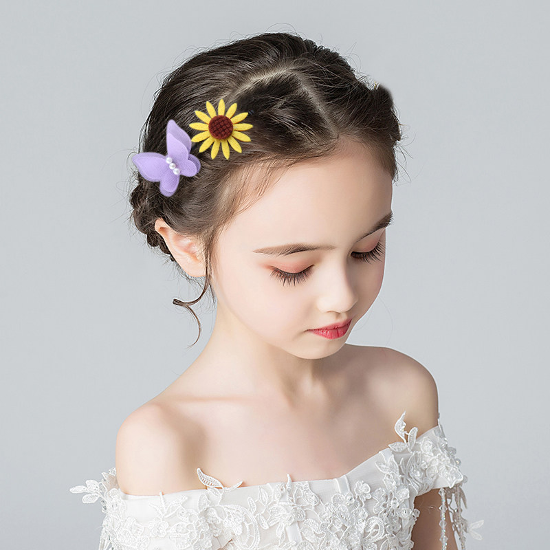 韩版女童发儿童碎发插梳防滑不伤发公主盘发刘海发饰