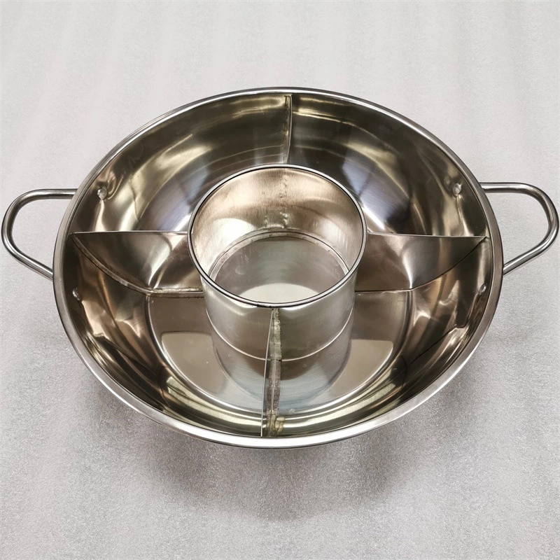 火锅不锈钢多味麻辣烫小肥羊鸳鸯关东煮锅家用电磁炉汤锅