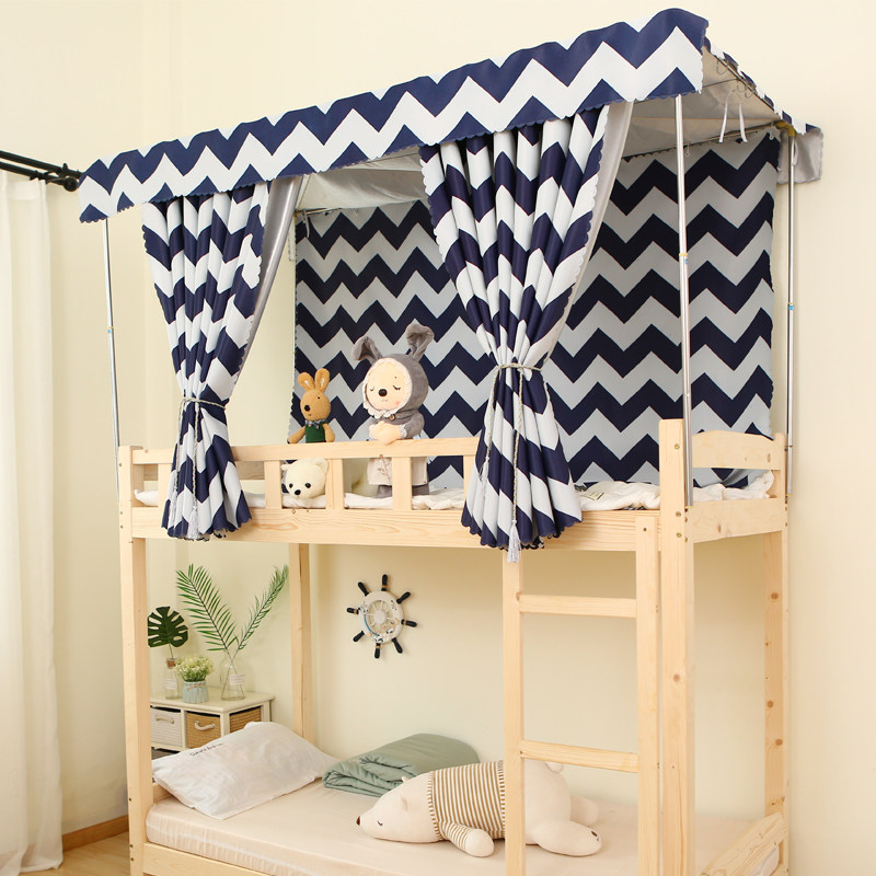 地中海蚊帐床幔床围宿舍学生风格布学生遮光加厚床幔