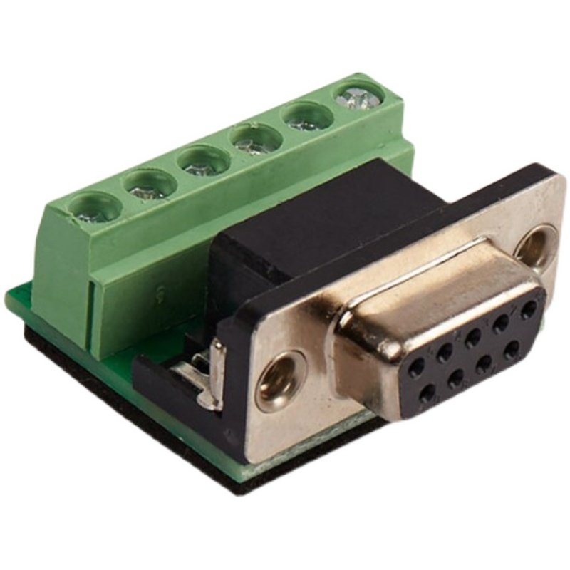 接线ztek力特rs485rs422rs232接线端子db9免焊接头转换插头