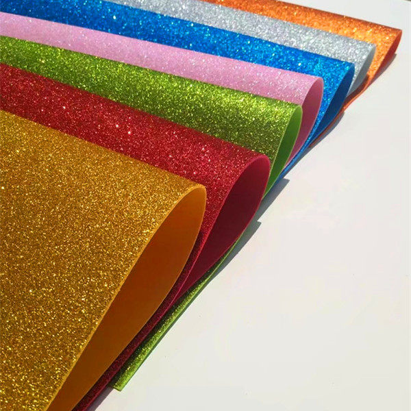 a4金粉闪光海绵纸儿童手工diy材料彩色背胶折纸