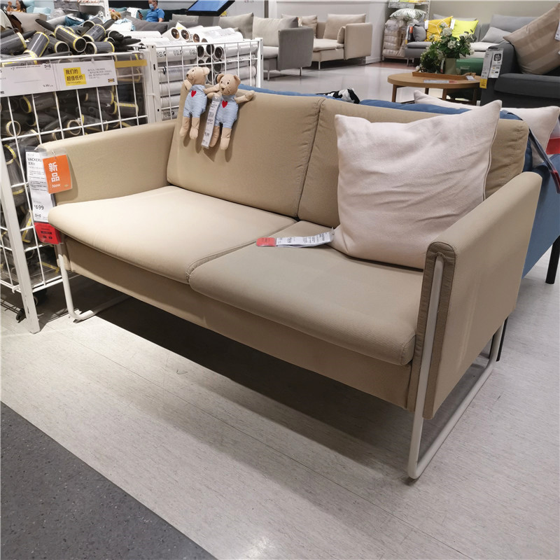 沙发宜家ikea代购瓦克双人小户户型简约现代布艺沙发