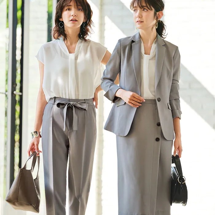 夏款女装新品日本防皱防紫外线通勤职业套装件套职业女裙套装