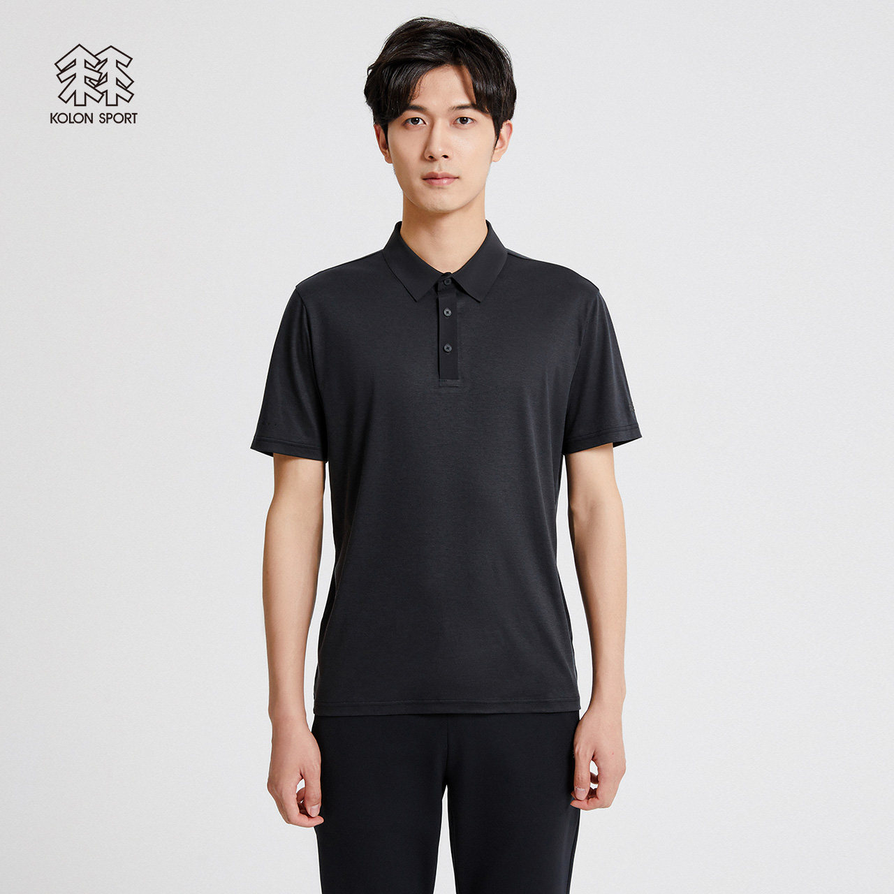 kolonsport可隆polo男款真丝商务短袖轻量上衣透汽户外休闲衣