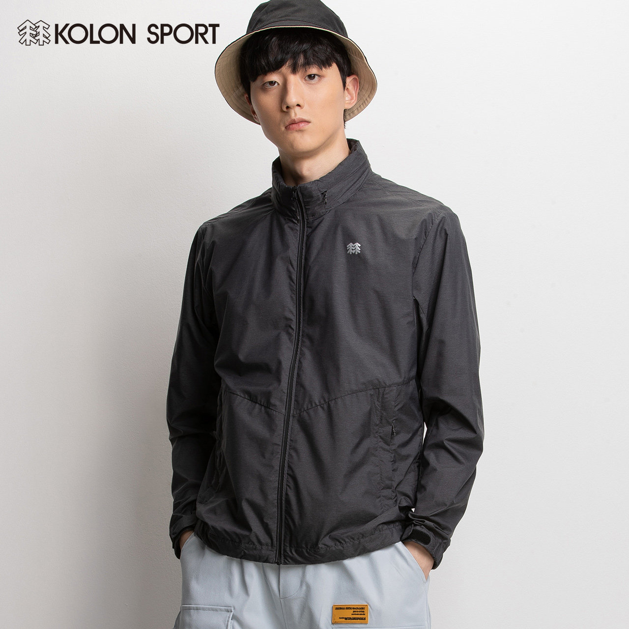 kolonsport可隆男子新款超轻透气运动风衣防泼水皮肤衣防晒服外套
