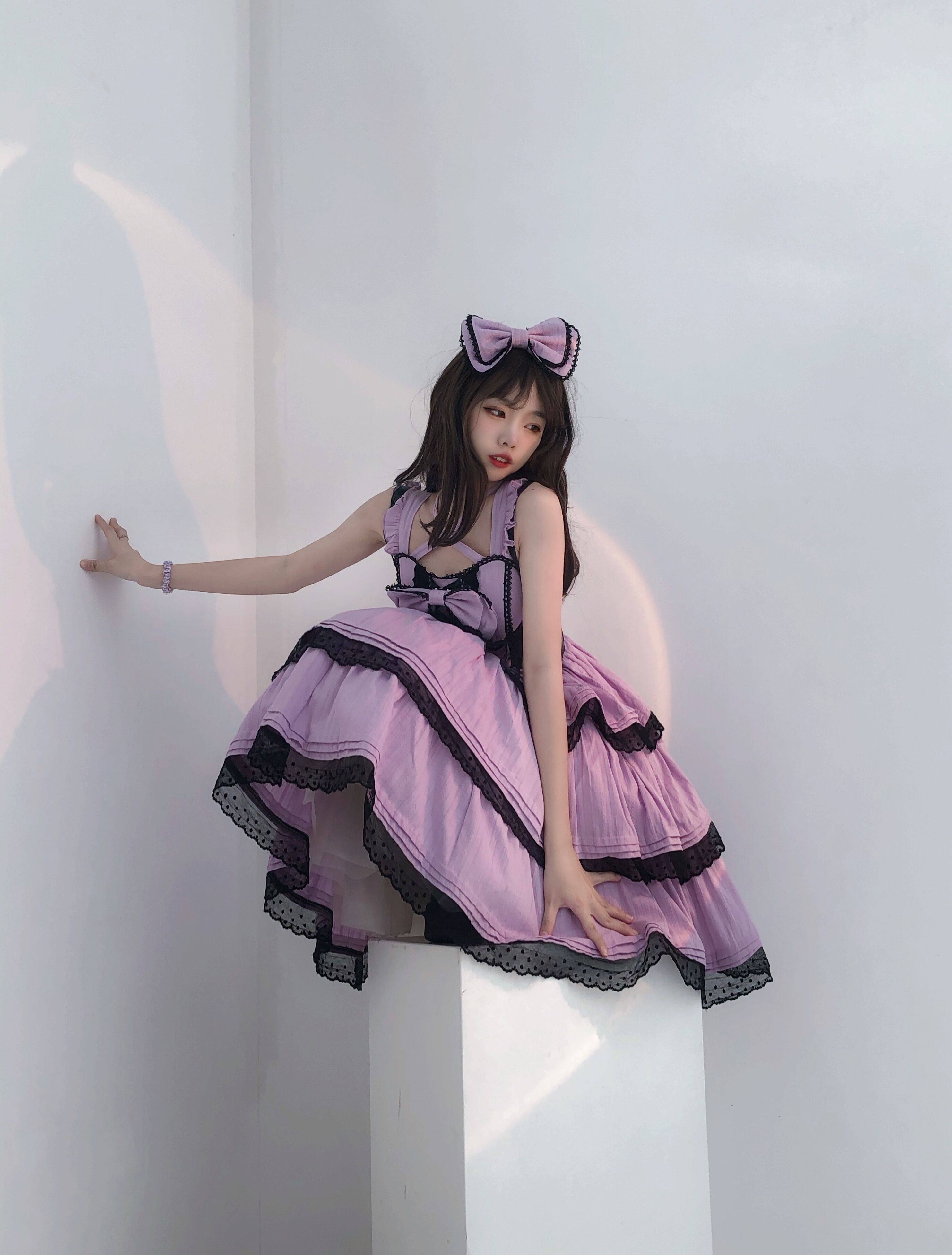 洛丽塔纯色原创正品lolita吊带jsk连衣公主裙成人日常轻lo全套秋