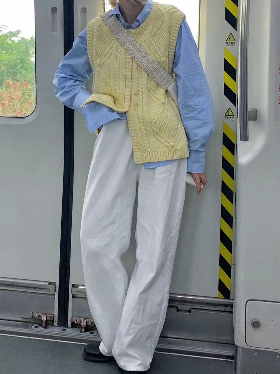 白色牛仔裤女早春韩版ins直筒垂感拖地裤薄款宽松休闲裤阔腿裤子