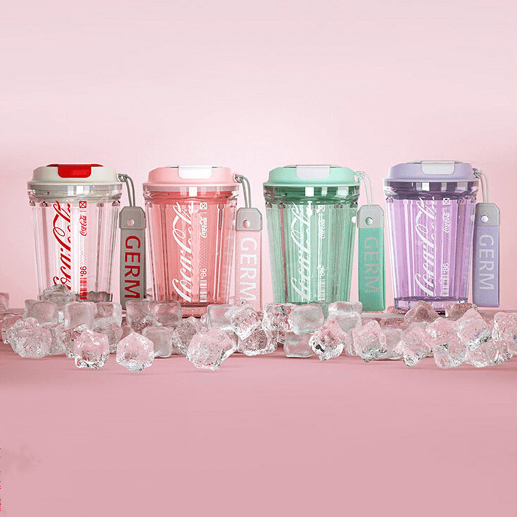 艾优germ夏季可口可乐联名男女女生高颜值大容量随手吸管杯