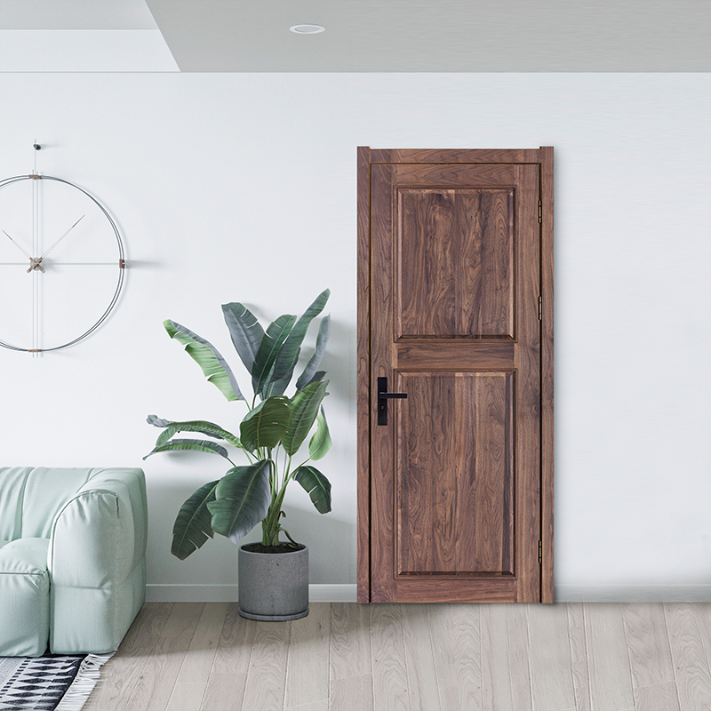 胡桃木原木定制木门实木室内门套装木色室内门