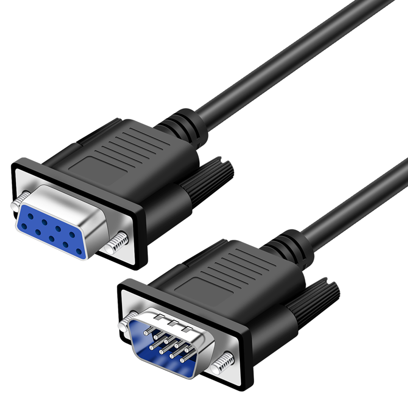 9针延长工业纯铜交叉直连连接串口db9数据线连接线