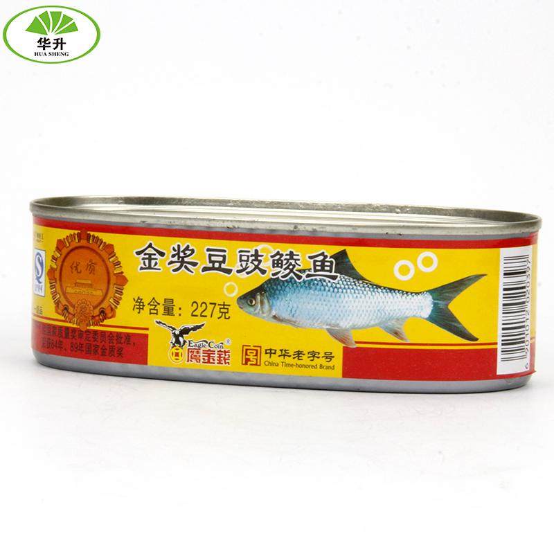鹰金钱拉盖金奖豆豉鲮鱼罐头227g食罐头开胃营养下饭菜