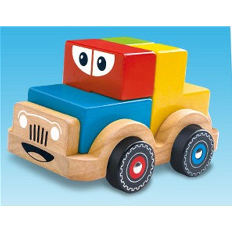 小乖蛋彩拼车百变小车拼装装小汽车模型积木智趣早教儿童桌面游戏类