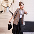 Casual Plaid Suit Jacket Female Korean Version Of The British Style 2020 Spring And The New Network Of Small Streets Fried Red Suit Jacket Summer Casual Plaid Suit Jacket Female Korean Version Of The British Style 2020 Spring And The New Network Of Small Streets Fried Red Suit Jacket Summer
