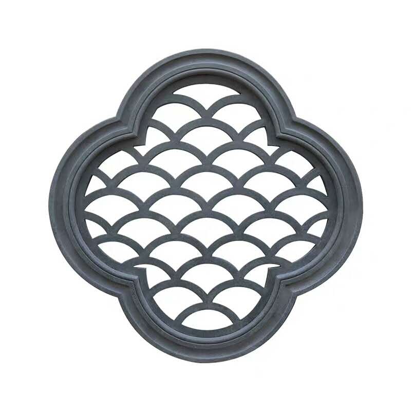 仿古围墙新款亿泽花窗中式庭院水泥挂件圆方砖雕