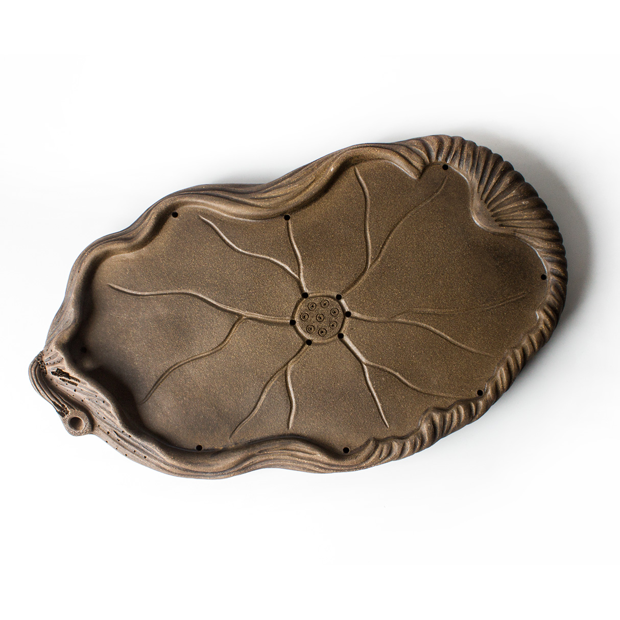 手工粗陶茶盘禅意陶瓷储水盛水式大茶海茶台茶盘