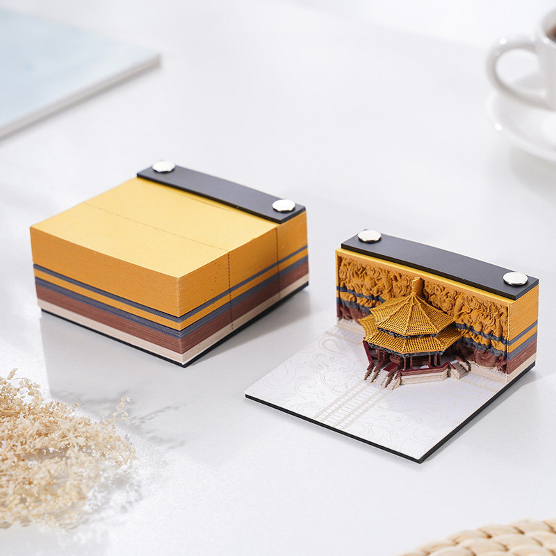 华堂祥瑞3d立体便利贴便签纸艺术品创意建筑便签本