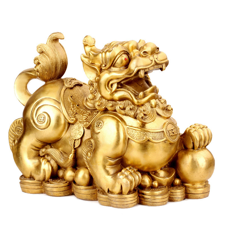 如意精品风水纯铜貔貅摆件独角兽招财家居工艺品摆件