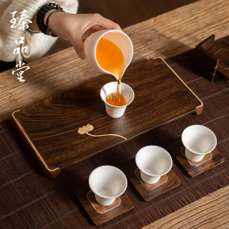 茶台干泡茶具功夫茶功夫小号托盘简约檀木茶托茶盘