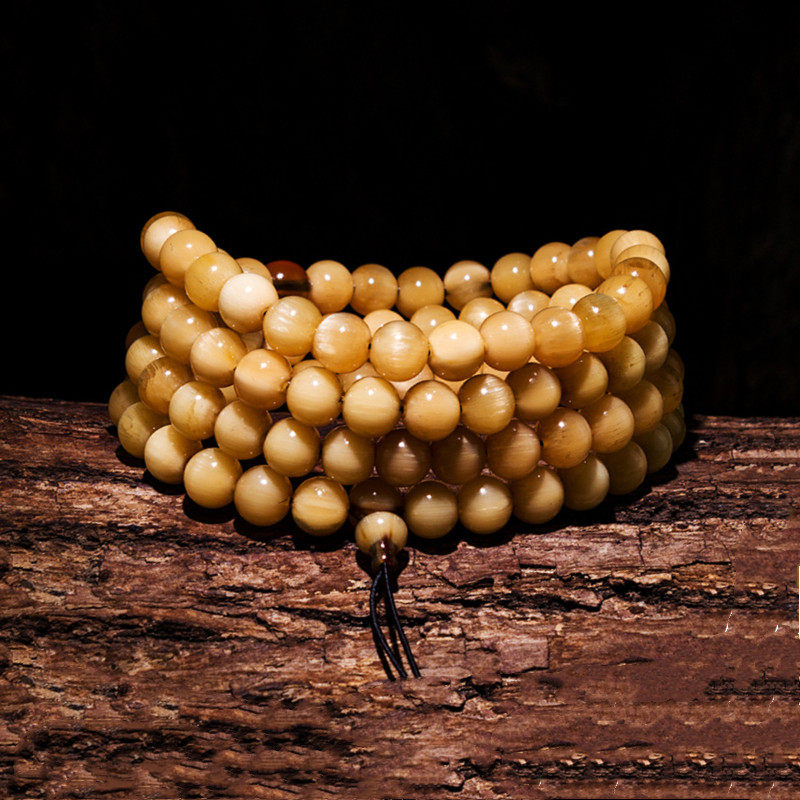 天然山龟壳黄金甲手串10毫米108颗念珠长串男女文玩佛珠