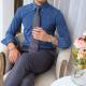 Mr. Lu San's self-made Korean version of the business solid color big pointed collar shirt young British slim non-iron shirt men's trend Mr. Lu San's self-made Korean version of the business solid color big pointed collar shirt young British slim non-iron shirt men's trend