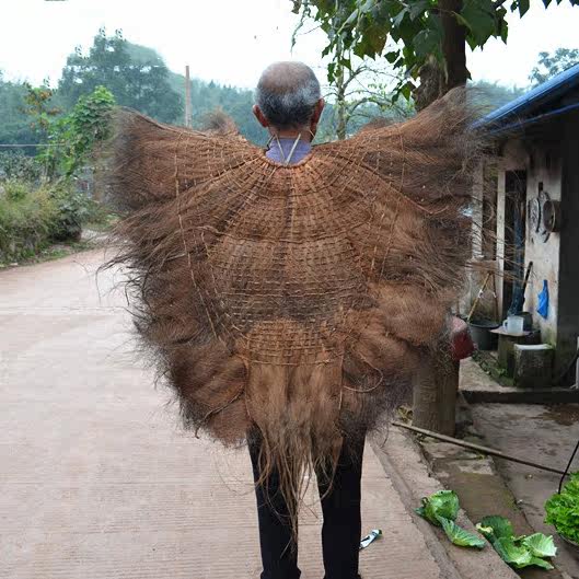 装饰蓑衣斗笠四川传统手工可穿棕衣古风农家乐其他