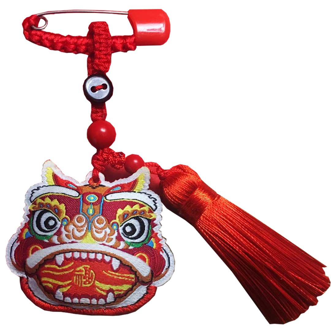 醒狮成品舞狮半手工别针钥匙扣织绣刺绣香包压惊保平安本命年香囊