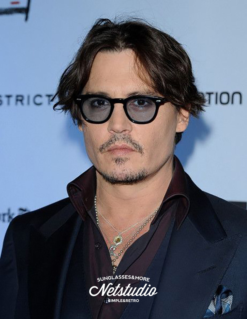 文艺方形复古圆形潮流海盗depp男太阳眼镜德普同款墨镜彩色眼镜框