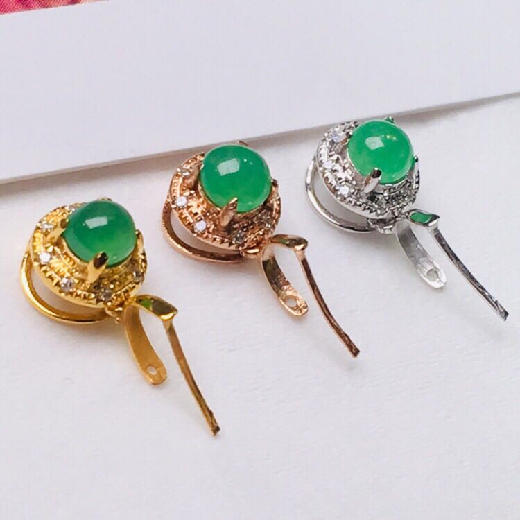 观音玉佛金蛋饰品珠宝玉器瓜子18k顶珠翡翠扣