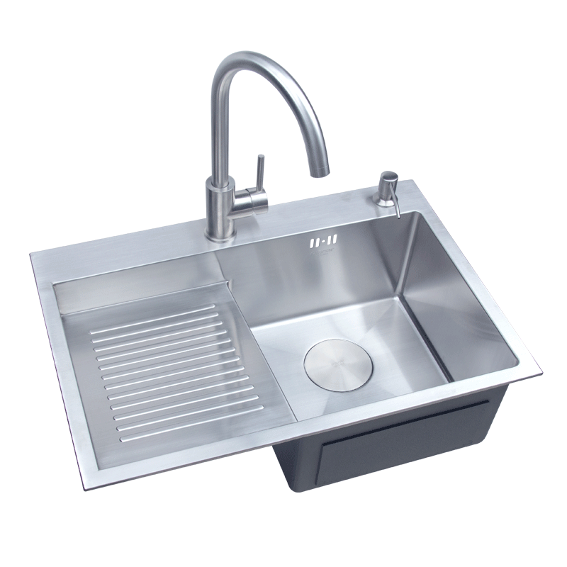 浦琳带搓衣板304不锈钢洗衣槽手工盆洗衣盆阳台洗衣池左右盆水槽