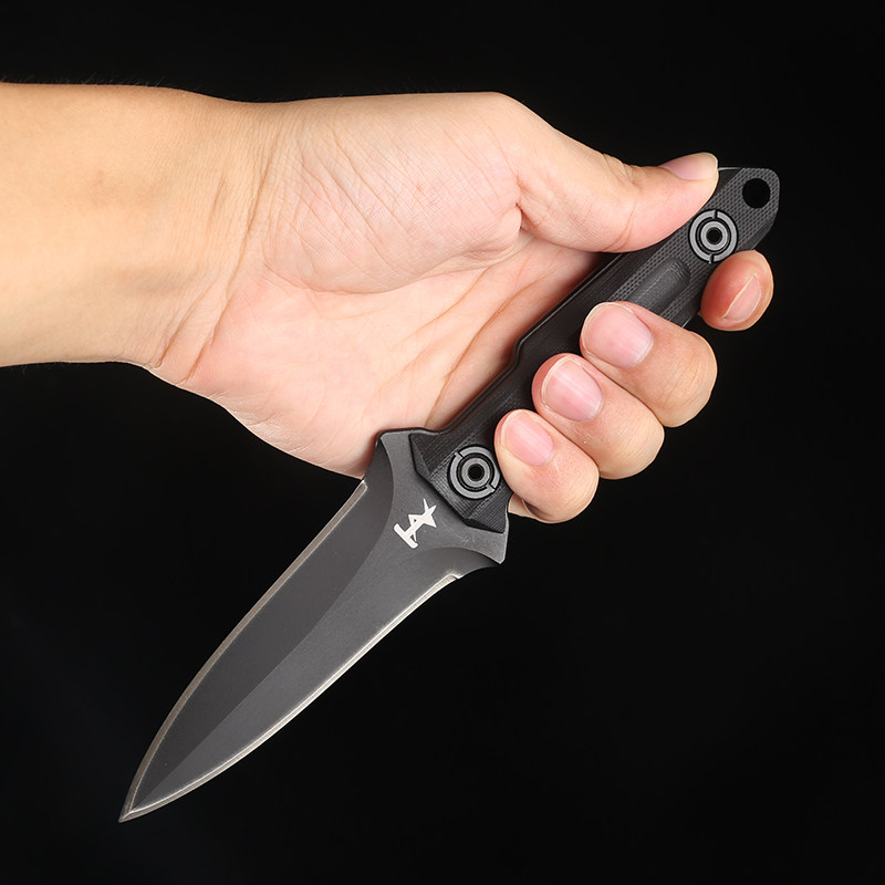 户外潜水刀户外军刀直刀野外求生特战小刀开刃刀具防身战术武器刀