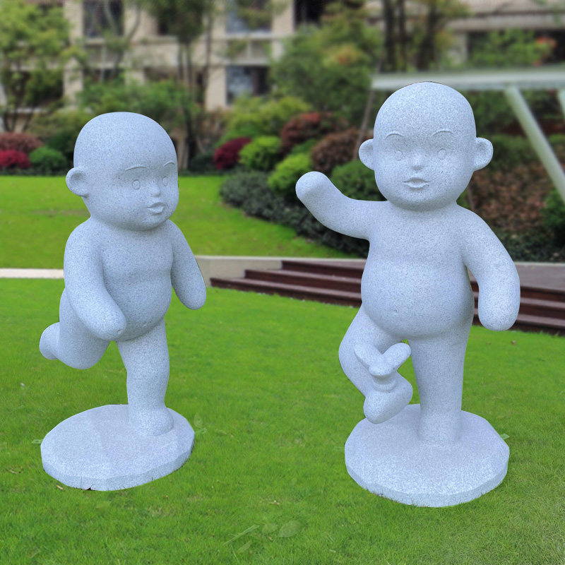 童趣摆件玻璃钢小孩户外抽象人物雕塑体育运动跳马户外
