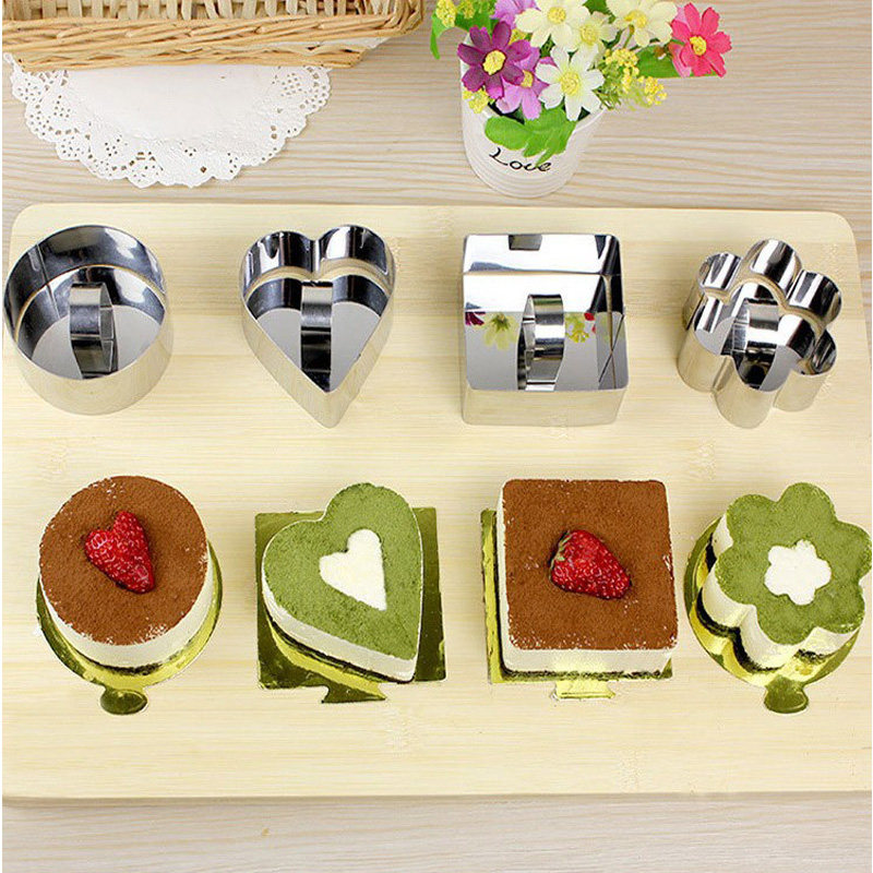 慕斯蛋糕模具不锈钢心形带推片压板diy烘焙工具烘焙模具