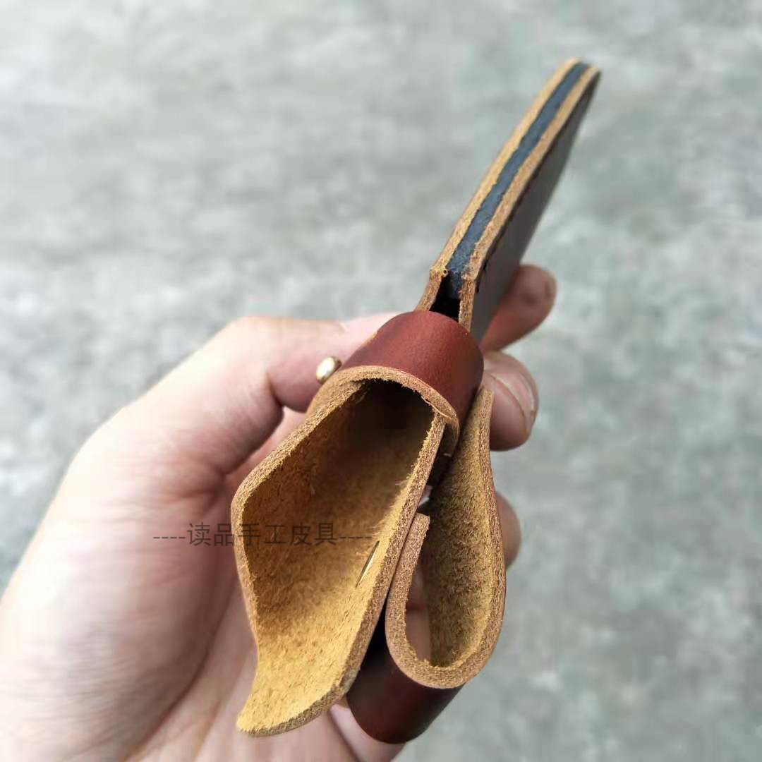 刀套现货手工直刀头牛皮刀鞘定做定制厨师刀牛刀鞘