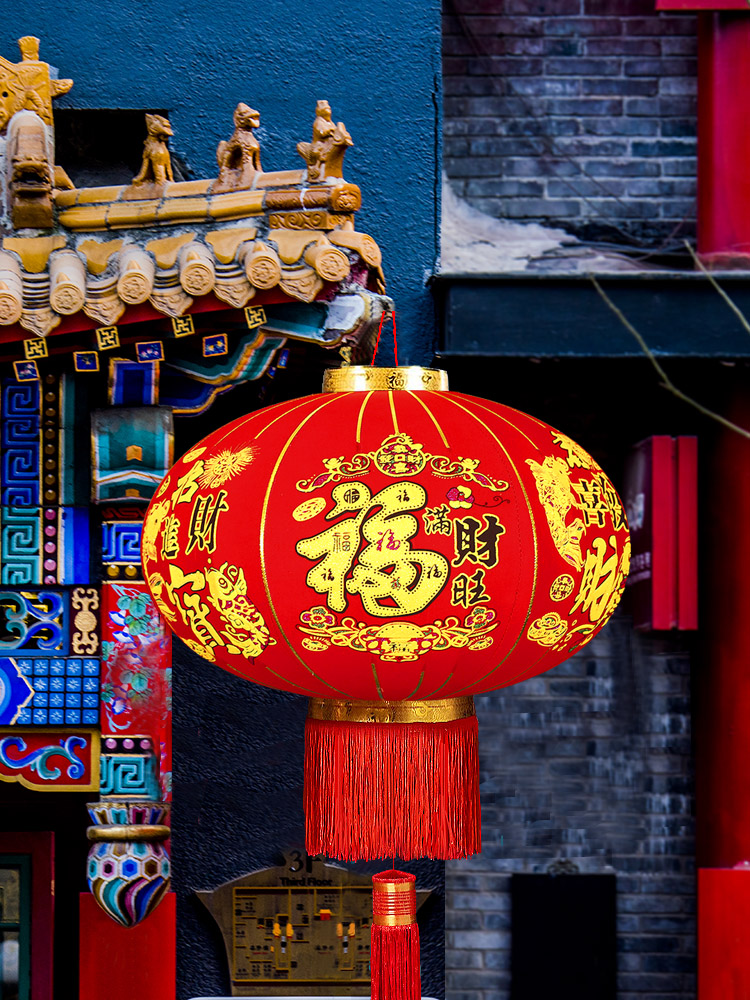 灯笼红灯笼植绒庆大春节过年乔迁户外灯笼