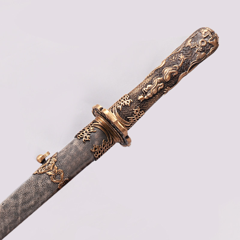 大唐唐仪剑鱼皮款手工艺唐剑古剑皇室礼仪佩剑刀剑