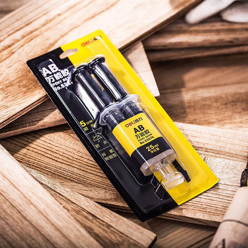 得力ab万能胶大容量环氧树脂胶水粘金属塑料玻璃陶瓷胶粘得牢diy手工