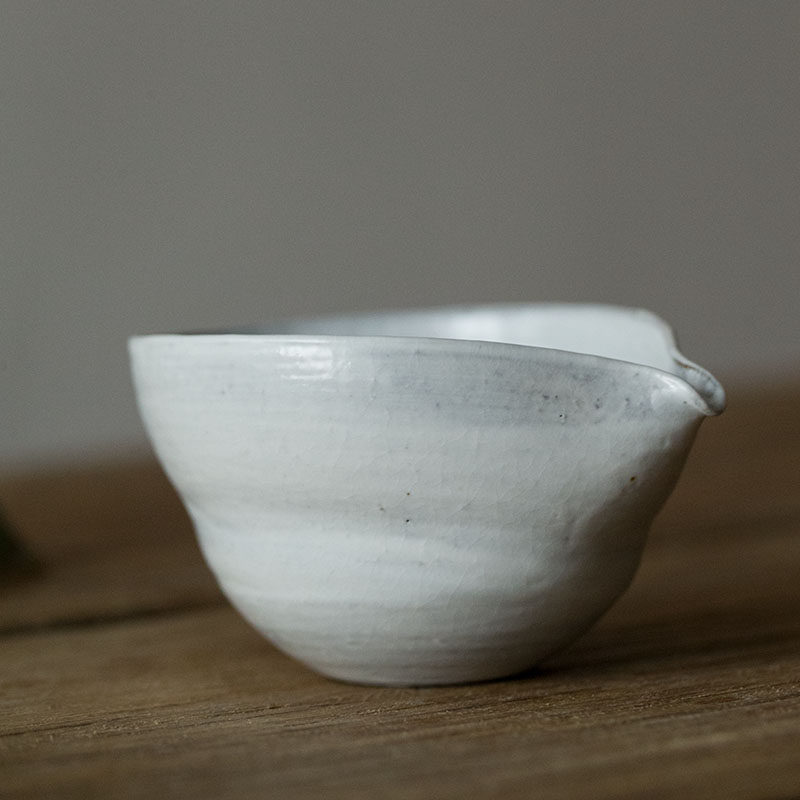 白露霜岩矿粉公道杯茶海粉白白釉景德镇功夫功夫茶公道杯