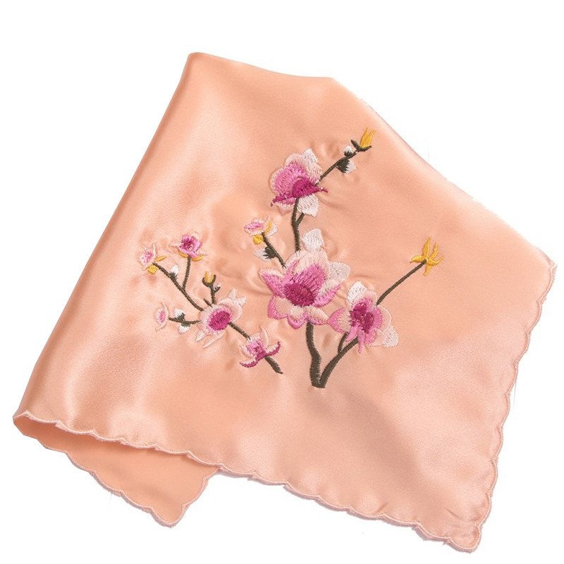 沙雅利女生杭州丝绸礼品刺绣真丝手帕桑蚕蚕丝手帕