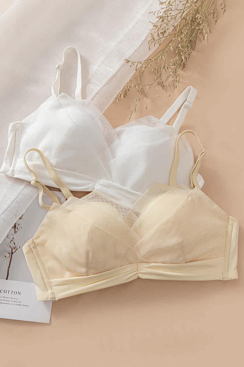 网纱内衣女小聚拢少女日系胸罩可拆卸肩带夏季文胸