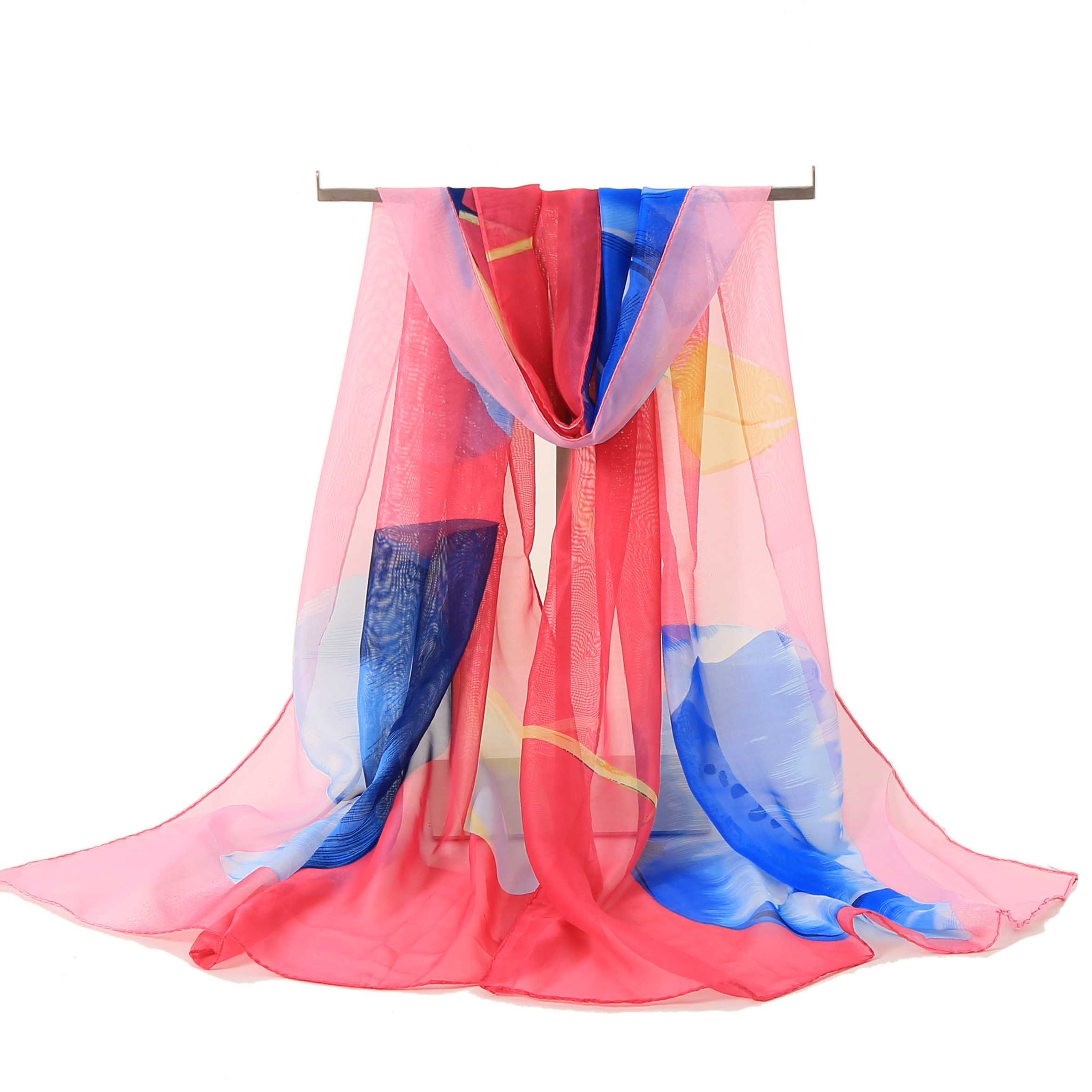 雪纺丝巾纱巾围巾批零披肩长款小清新春秋骷髅头沙滩巾礼30件包邮