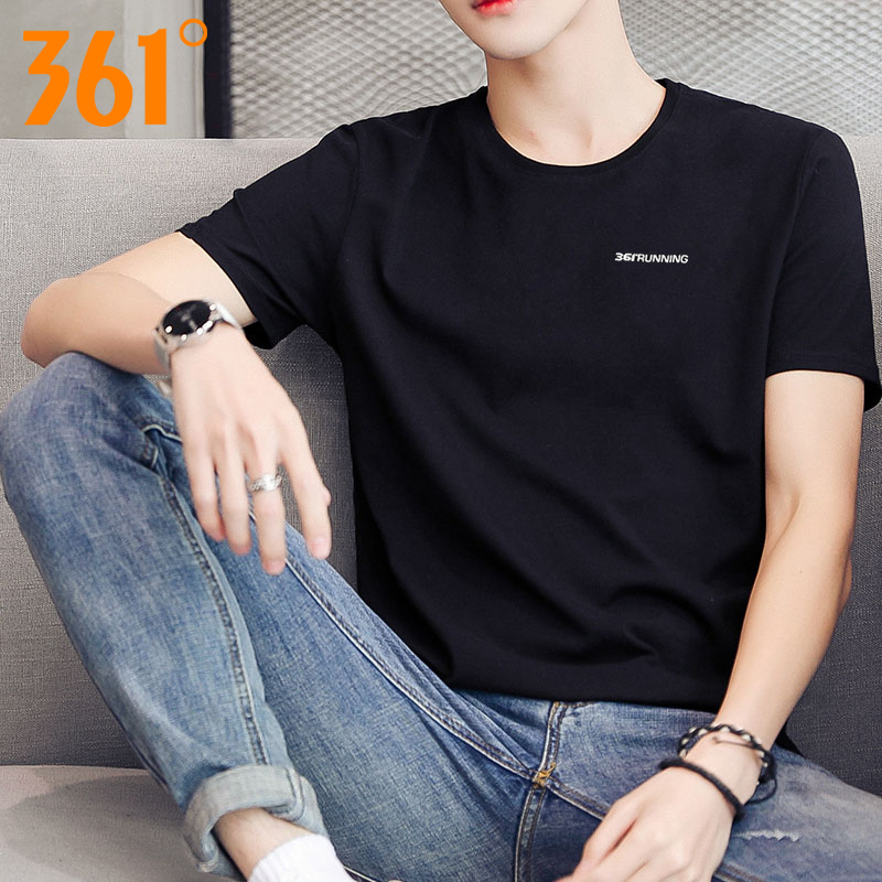 361 Short Sleeve T-shirt Men's Summer Men's Sports T-shirt Off Size 361 Degree Short T-shirt Men's Half Sleeve Official Flagship Store R